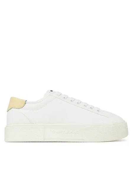 Sportcipők Tommy Jeans Tjw Flatform Canvas Sneaker Ekru