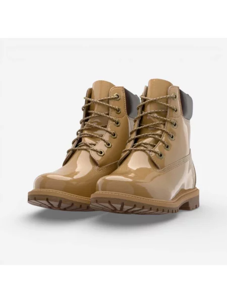 Pantofi Timberland din piele de lac alb
