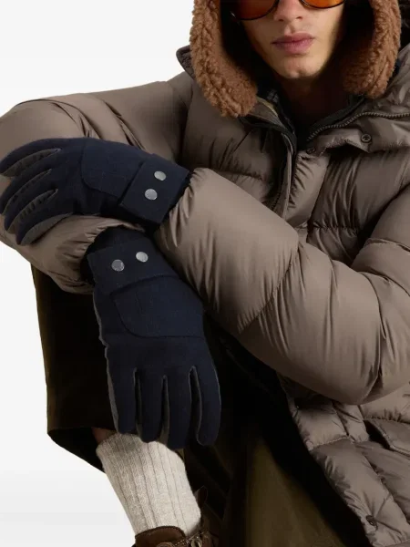 Mănuși Woolrich de lână albastru