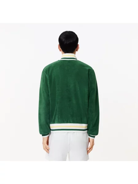 Lacoste Bluza O Regularnym Kroju Z Zamkiem Błyskawicznym W Kolorze Czarnym zielona