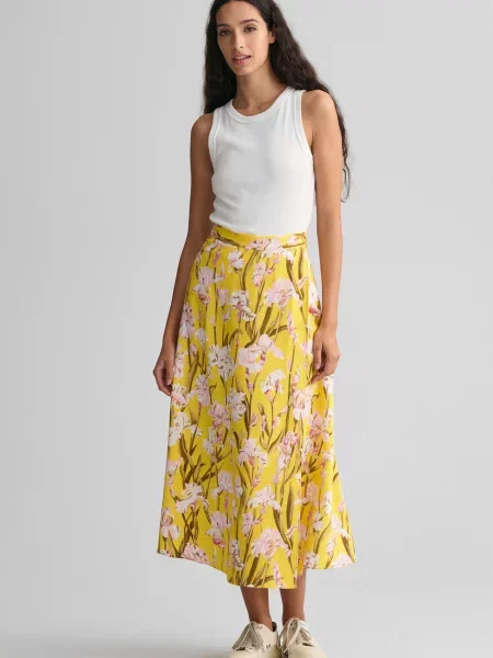 Спідниця Gant з принтом на запах жовта