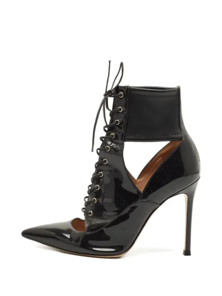 Боти Gianvito Rossi с връзки с дантела черно