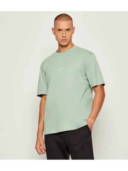 HUGO Tricou Delastee | Relaxed fit verde