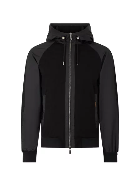 Geacă Moorer cu glugă negru