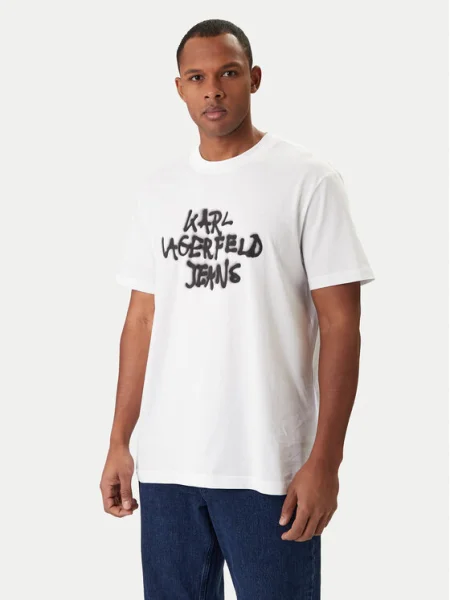 KARL LAGERFELD JEANS Tričko čierna biela