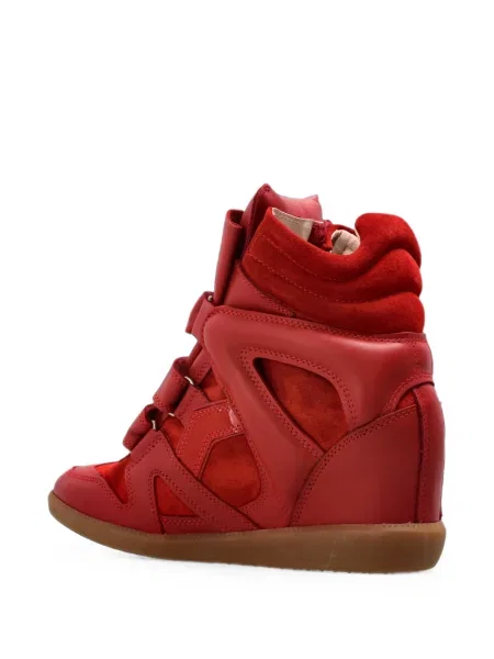 Szarvasbőr sneaker Isabel Marant piros