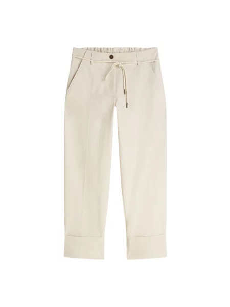 Lniane spodnie lniane Summum Woman beżowe