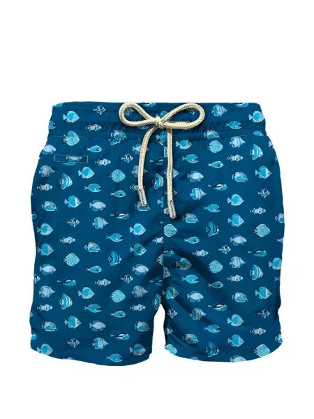 Slip de baie Mc2 Saint Barth cu imagine cu cordon albastru