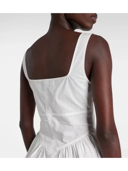 Top Proenza Schouler din poplin alb