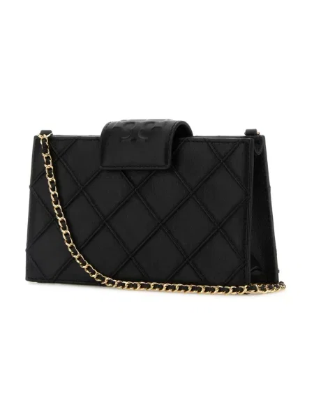 Tory Burch torebka skórzana Fleming czarny