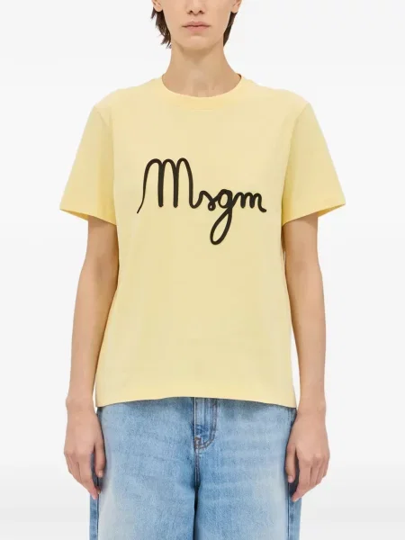 Tricou Msgm cu imagine galben