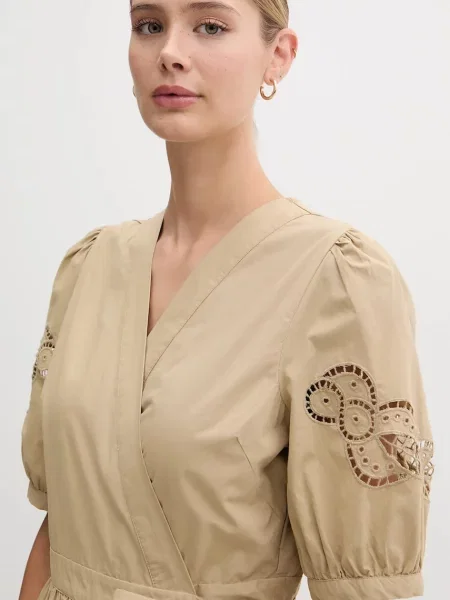 Сукня Dkny midi розкльошена зелений