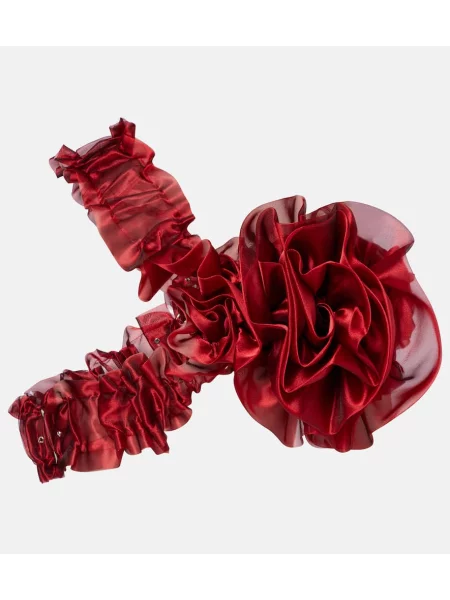 Top Noir Kei Ninomiya z falbankami czerwony