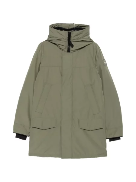 Palton Canada Goose cu glugă cu autograf verde