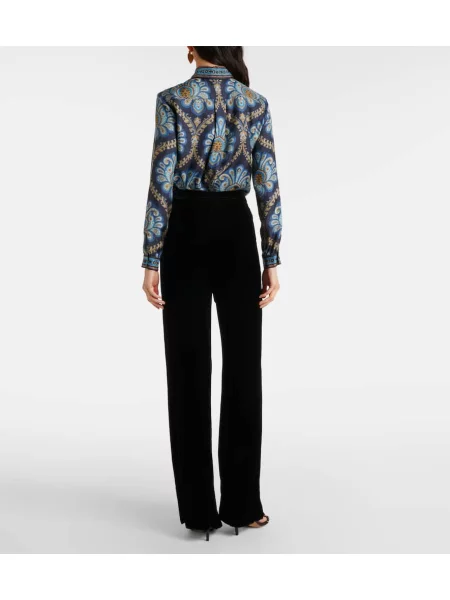 Pantaloni Etro de catifea negru