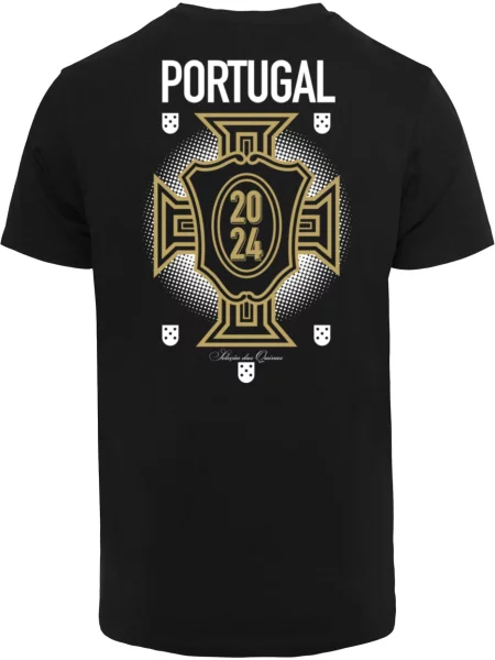 Mister Tee Tričko Portugal žltá / čierna biela