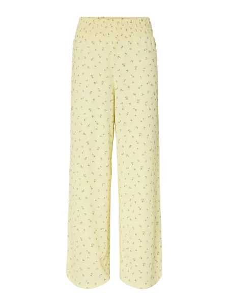 PIECES Pantaloni PCBETTY deschis / galben / verde închis albastru