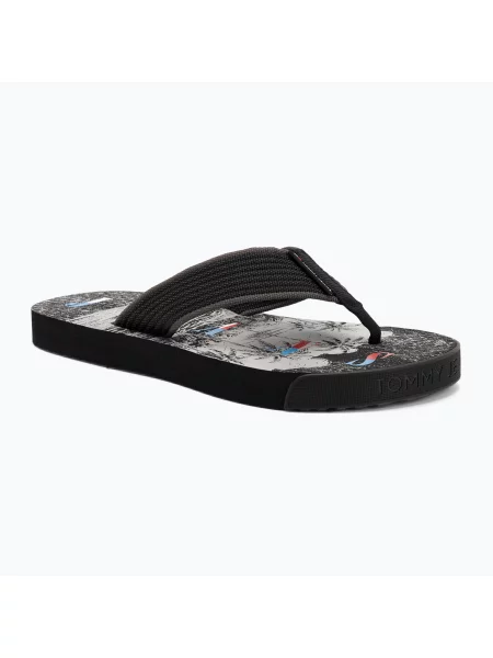 Japonki Tommy Jeans Elevated Beach Sandal black czarne