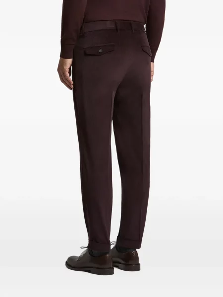 Pantaloni Peserico de catifea cord maro
