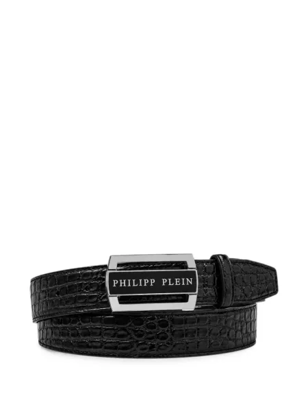 Cu centură curea Philipp Plein din piele negru
