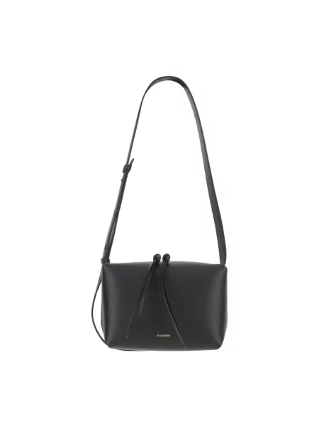 Torebka crossbody Jil Sander skórzana czarna