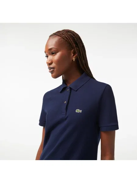 Lacoste Sukienka Polo Z Dzianiny Pikowej Lacoste granatowa