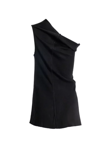Top Rick Owens drapat cu un umăr gol negru