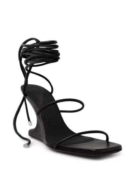 Fűzős éksarkú csipkés szandál Rick Owens Lilies fekete