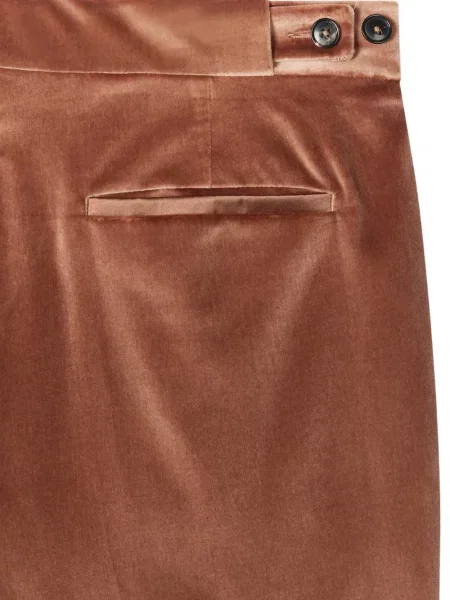 Pantaloni croiți Paul Smith de catifea maro