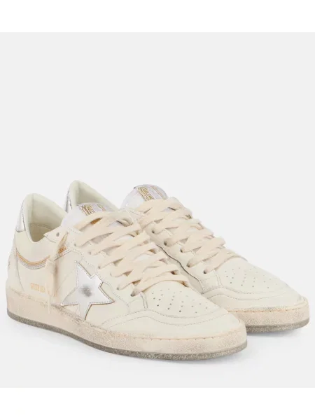 Sneakerși Golden Goose Ball Star din piele alb