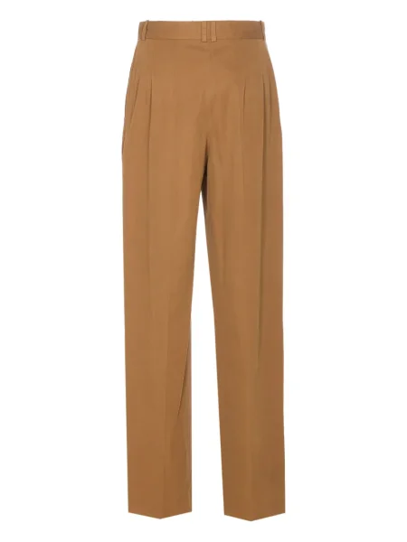 Pantaloni The Row plisate maro
