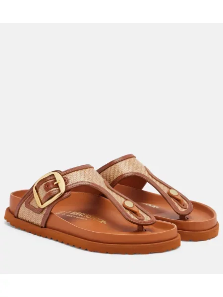 Chiloți tanga Birkenstock 1774 din piele maro