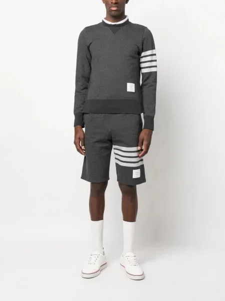 Dryžuotos šortai Thom Browne pilka