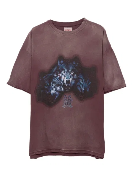 Tricou Kamiya zdrențuiți maro