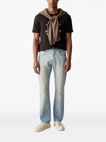 Tricou Armani Exchange cu autograf maro