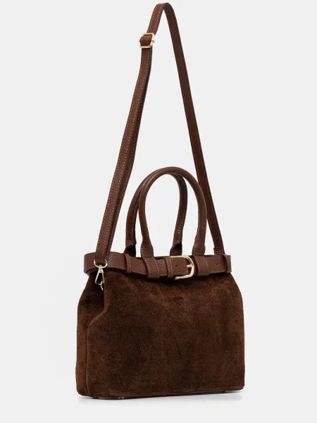 Замшевая сумка Answear.lab коричневая