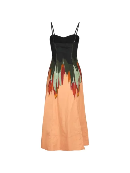 Rochie midi Ulla Johnson cu model floral cu imagine portocaliu
