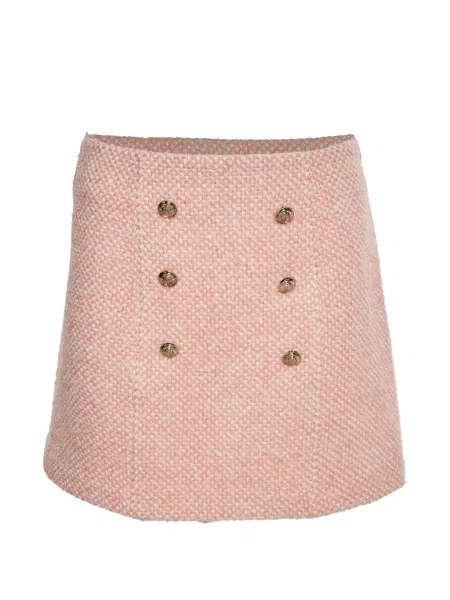 Fusta mini Maje din tweed roz