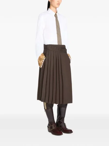Fustă Dries Van Noten maro