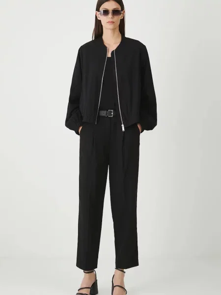 Штани з домішкою льону Medicine фасон chinos середня посадка чорний