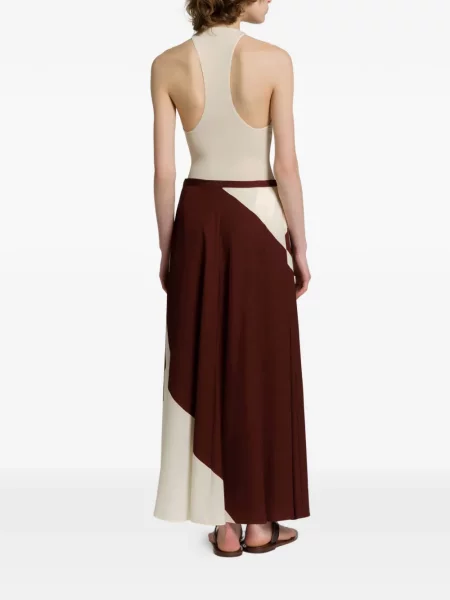 Fustă midi Alberta Ferretti maro