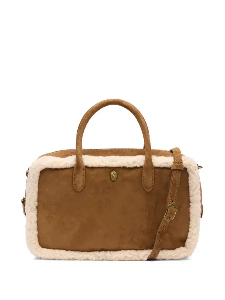 Geantă shopper Ash din piele de căprioară maro