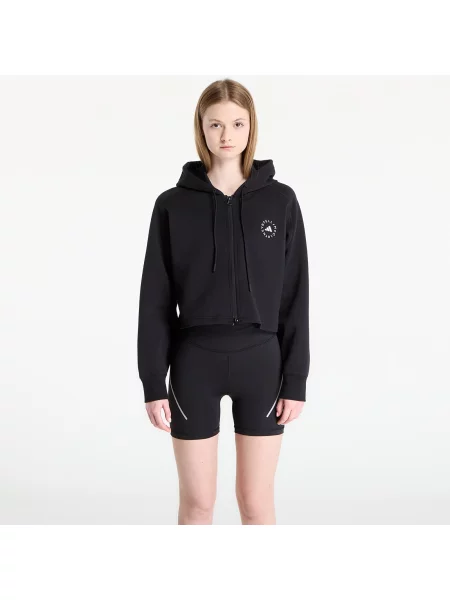 Bluza z kapturem Adidas By Stella Mccartney o krotszym kroju czarna