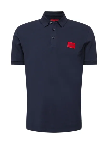 HUGO polo de bleumarin cu imprimeu roșu
