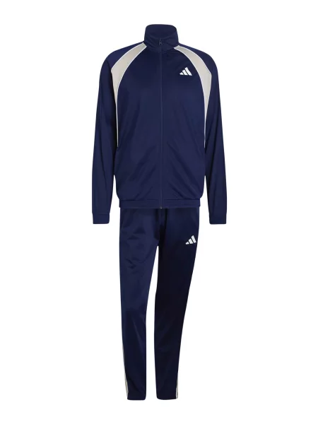 ADIDAS SPORTSWEAR Costum de trening Colorblock albastru închis / gri deschis alb
