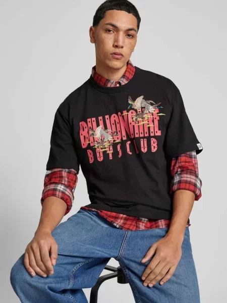 T-shirt z nadrukiem z logo Billionaire Boys Club czarna