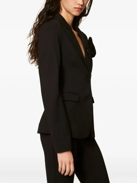 Sacou Twinset cu model floral negru