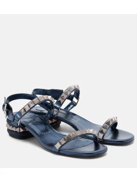 Sandale Christian Louboutin din piele albastru