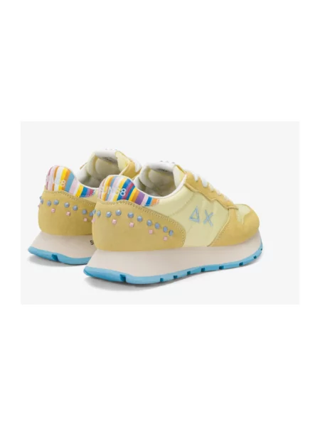 Sneakersy Sun68 z ćwiekami żółte