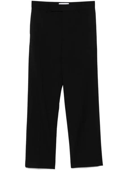 Pantaloni Marine Serre plisate din țesătură twill negru